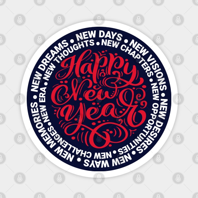 Happy New Year Motivational Magnet by MIRO-07